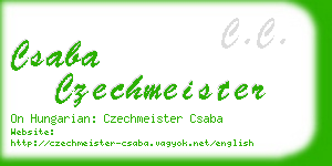 csaba czechmeister business card